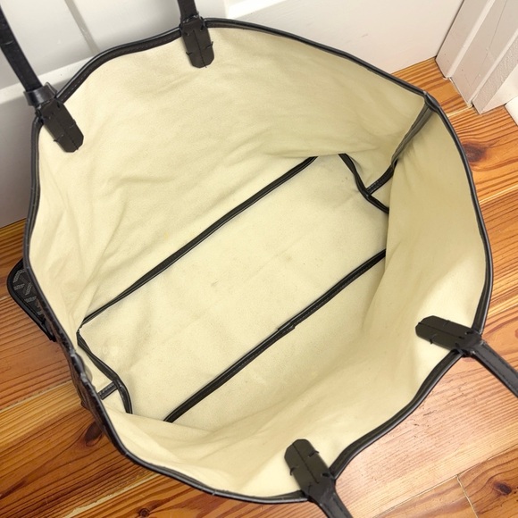 FAUX GOYARD SAINT LOUIS PM TOTE - BLACK GOYARDINE - Picture 3 of 16